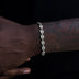 Pulsera Valentina en oro blanco - 7 mm