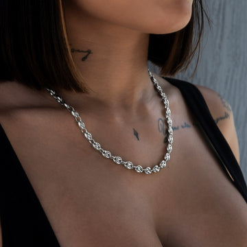 Valentina Chain in White Gold - 7mm