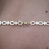 Iced Star Cable Link Necklace in Yellow Gold
