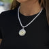 Iced New York City Pendant in White Gold