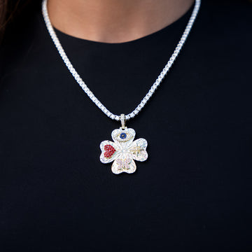 Mixed Icon Pendant in Yellow Gold