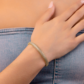 Pave Pointed Open Cuff Bracelet