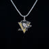 Colgante con el logo oficial de los Pittsburgh Penguins de la NHL en oro blanco