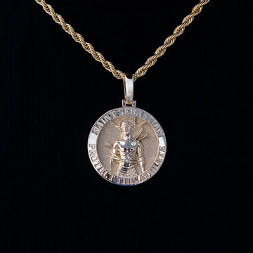 Athletes Guardian Pendant in Yellow Gold