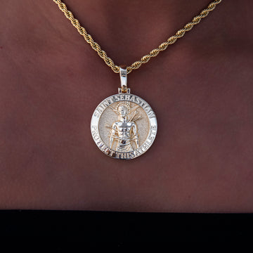 Athletes Guardian Pendant in Yellow Gold