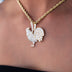 Iced Rooster Pendant in Yellow Gold