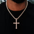 Diamond Rope Cross Pendant in Rose Gold