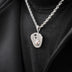 Iced Baseball Pendant in White Gold