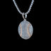 Pave Baseball Pendant in White Gold