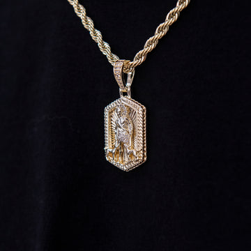 Colgante de San Lázaro en Oro Amarillo