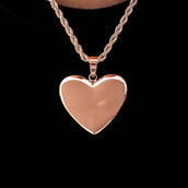 Colgante Corazón Sencillo en Oro Rosa