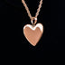 Colgante Corazón Sencillo en Oro Rosa