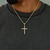 Twisted Rope Cross Pendant in Yellow Gold