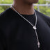Collar lariat oficial de los Philadelphia Phillies de la MLB en oro blanco