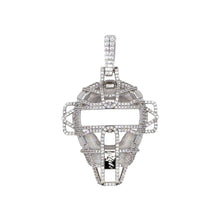 Iced Catchers Mask Baseball Pendant