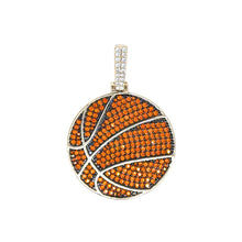 Orange Pave Basketball Pendant
