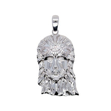 Large Diamond Crown Portrait of Jesus Pendant