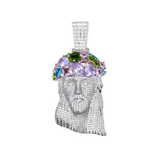 Large Diamond Portrait of Jesus Royal Stones Pendant
