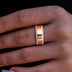 Diamond Edge Ring in Rose Gold
