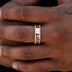 Diamond Edge Ring in Rose Gold