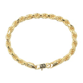 Rope Chain Bracelet in Yellow Gold Vermeil - 6mm