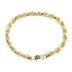 Pulsera Cadena de Cuerda de Oro Vermeil Amarillo - 6mm