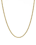 Cadena de Cuerda Juvenil de Oro Amarillo - 2mm