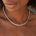 Paquete de collar y pulsera de tenis de diamantes en oro blanco - 3 mm