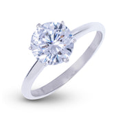 Round Single Stone Lab Diamond Engagement Ring in Platinum