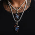 Malik Nabers One Handed Catch Pendant in Yellow Gold