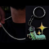 Box Chain + Caterpillar Keychain