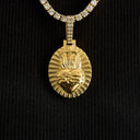 Colgante Simple Corazón de Fuego en Oro Amarillo