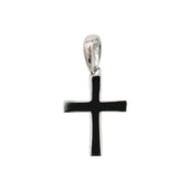 Simple Micro Cross Pendant in Sterling Silver