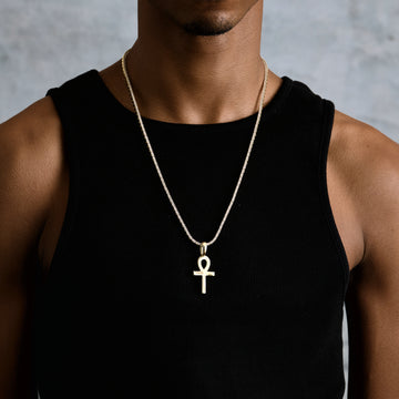 Colgante Ankh Sencillo en Oro Amarillo
