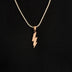 Simple Lighting Bolt Pendant in Rose Gold