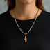 Simple Lighting Bolt Pendant in Rose Gold
