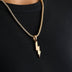 Simple Lighting Bolt Pendant in Rose Gold
