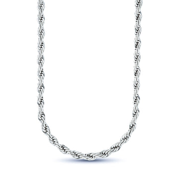 Rope Chain in Sterling Silver - 6mm