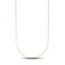 Figaro Necklace in Hollow Yellow Gold - 2mm