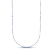 Moissanite Diamond Tennis Chain in Sterling Silver - 2mm