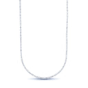 Moissanite Diamond Tennis Necklace in Sterling Silver - 2mm