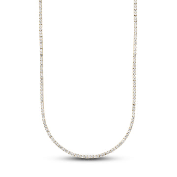 Men's Moissanite Diamond Tennis Chain in Yellow Gold Vermeil - 2mm
