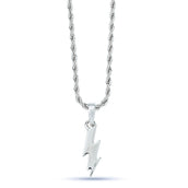 Bolt Micro Pendant in Solid White Gold