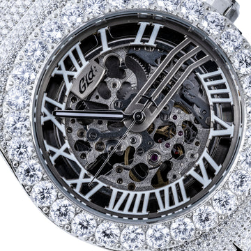 Moissanita Helada de 42MM Alpha Era® Esqueleto Luminoso 316
