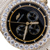 Moissanita Alpha Era Helada de 42 mm en Oro con Esfera Negra