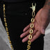 Square Link Pant Chain in Yellow Gold - 15MM