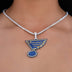 St. Louis Blues Official NHL Logo Pendant in White Gold