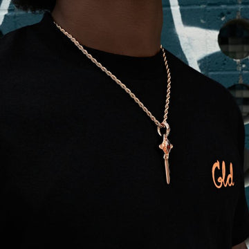 Star Key Pendant in Rose Gold