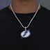 Colgante con el logotipo oficial de la NHL de los Tampa Bay Lightning en oro blanco