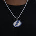 Colgante con el logotipo oficial de la NHL de los Tampa Bay Lightning en oro blanco